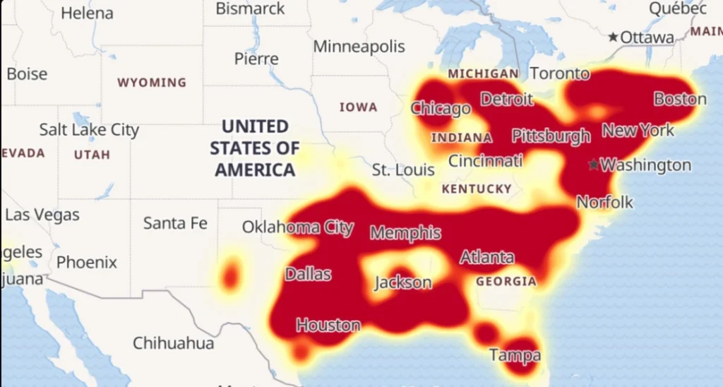 verizon outage map