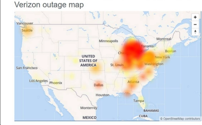 verizon outage map