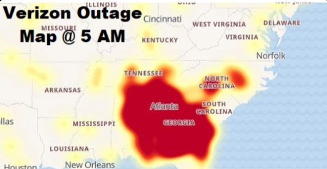 verizon outage map